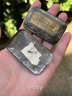 RARE Antique German Lithographed Dolls House Miniature Tin Casket