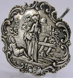 RARE GERMAN HANAU SOLID SILVER MINIATURE TABLE DOLLS HOUSE c1900 ANTIQUE