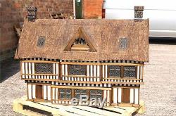 ROBERT STUBBS HAND MADE LARGE 9 ROOM 3 STORY TUDOR DOLLS HOUSE MANSION ozd