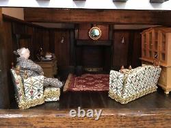 ROBERT STUBBS TUDOR DOLLS HOUSE, FURNISHED, 1/12th Scale