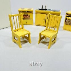 Rare 8 Pc Vintage Miniature Doll house Furniture Kitchen Set Betsy McCall HTF