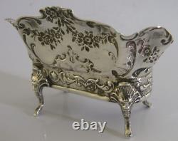 Rare English Import Sterling Silver Miniature Dolls House Toy Sofa 1902