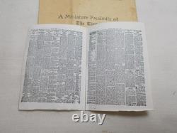 Rare Queen Mary's Dolls House Miniature The Times Newspaper 1924