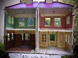 Rare Victorian Double Pile Antique Dolls House