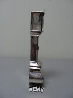 Rare Vintage Dutch. 833 Silver Miniature Doll House Grandfather Clock
