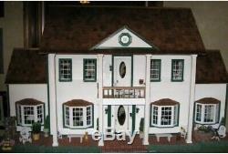 Rare Vintage Greenleaf THE Charleston Wooden Dollhouse Kit Open box 112 scale