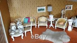 Rare Vintage Lundby 4 Floor Dolls house Joblot Bundle Furniture Boxed Dolls +++