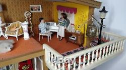 Rare Vintage Lundby 4 Floor Dolls house Joblot Bundle Furniture Boxed Dolls +++