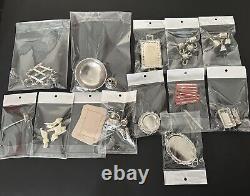 Rare Vtg 1978 IMPERIAL Silver Cast Metal Dollhouse Miniatures Tea Set Lot 45pcs