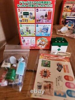 Re-Ment Miniature Drug Store Petite Sample Series 2005 Rare 5 boxes Complete