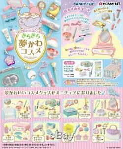 Re-ment Little Twin Stars Kira Kira Yume Kawa Cosmetics Full set 8 packs Japan