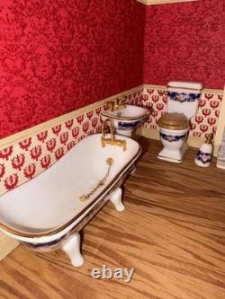 Reutter Dolls House Miniature 112 Porcelain Bathroom Set