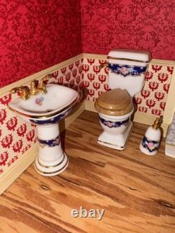 Reutter Dolls House Miniature 112 Porcelain Bathroom Set