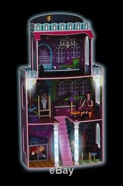 Riesengroßes Holz Puppenhaus Spooky 118x62x28cm passend für Monster High Barbie