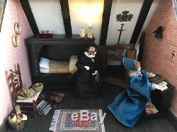 Robert Stubbs Tudor dolls house. Ooak contents. Artisan pieces. Unique witch