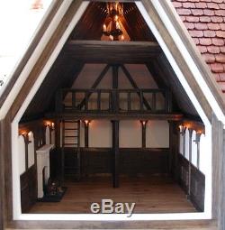 Rochester Hall Unique OOAK Handcrafted Tudor Dolls House By Kevin Jackson