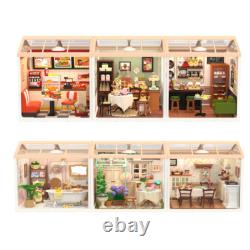 Rolife 6Kits New DIY Miniature House LED Building Toy Adult Miniature House Gift