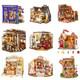 Rolife 9kit Miniature Wooden Dollhouse Diy Led House Decor Adult Gift