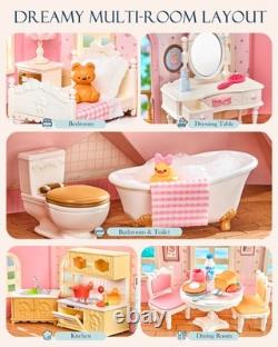 Rolife DIY Fairy Rose Cottage Haley Island LED Miniature Dollhouse Kit Gift Toy