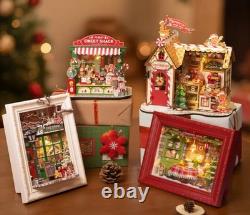 Rolife Wooden Christmas Miniature Room Doll House For Kids Xmas Eve Gift