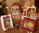 Rolife Wooden Christmas Miniature Room Doll House For Kids Xmas Eve Gift