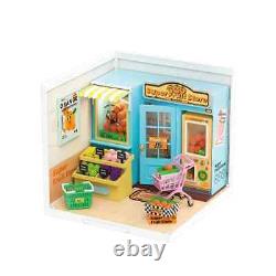 Rolife3 Styles LED Plastic DIY Miniature Doll House Kits for Teens/Adults Gifts