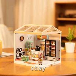Rolife3 Styles LED Plastic DIY Miniature Doll House Kits for Teens/Adults Gifts