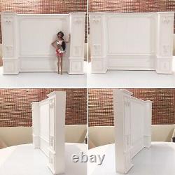 Room Box Diorama 1/6 Scale Artist Made Wall Panel With Wainscoting
