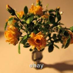 Roses in a vase Doll house miniature 1 twelfth