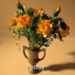 Roses in a vase Doll house miniature 1 twelfth