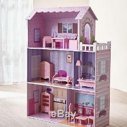 SOLD OUT Pink Wooden Doll House & Furniture Large Kids Play Gift Teamson Kids KY