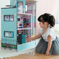 SOLD OUT Teamson Kids Childrens Dreamland Barcelona Blue Doll House & Furniture