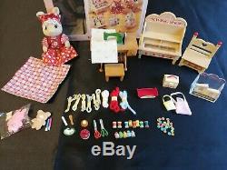SYLVANIAN FAMILIES Ivory Rabbit Sewing Shop SET Retired CALICO CRITTERS Epoch