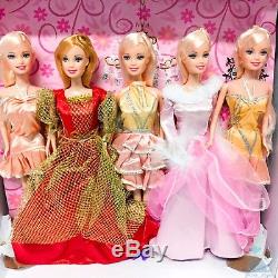 Sample Pink Princess' Villa Dolls House With Furniture 5 Barbie Style Dolls