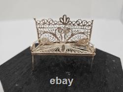 Solid Silver Filigree Furniture Set, Novelty, Dolls House, Excellent Condition