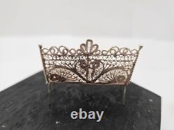 Solid Silver Filigree Furniture Set, Novelty, Dolls House, Excellent Condition