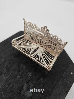 Solid Silver Filigree Furniture Set, Novelty, Dolls House, Excellent Condition