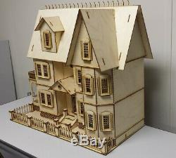 Stephanie Country Mansion Half Inch Scale Dollhouse Kit