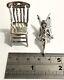 Sterling Silver Edwardian Miniature Dolls House Sitting Fairy & Chair Gift Boxed