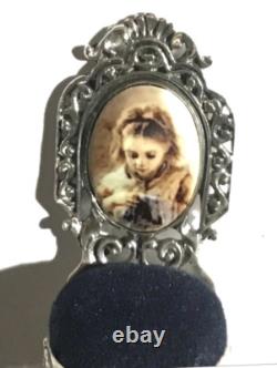 Sterling Silver Edwardian cute girl childs Dolls House Furniture Miniature Chair
