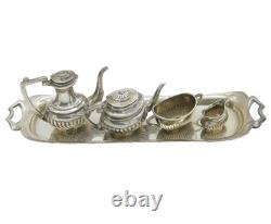 Sterling Silver Miniature Dolls House Four-Piece Tea Set Vintage 1967 Birmingham
