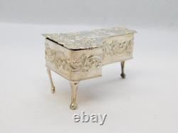 Sterling Silver Miniature Dolls House Grand Piano Vintage 1979 Birmingham