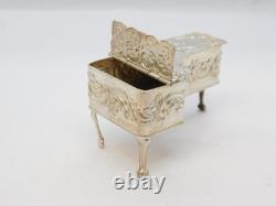 Sterling Silver Miniature Dolls House Grand Piano Vintage 1979 Birmingham