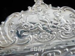 Sterling Silver Miniature Sofa Settee, Dolls House Furniture, Birmingham 1903