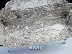 Sterling Silver Miniature Sofa Settee, Dolls House Furniture, Birmingham 1903