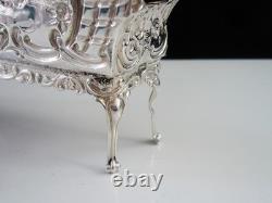 Sterling Silver Miniature Sofa Settee, Dolls House Furniture, Birmingham 1903