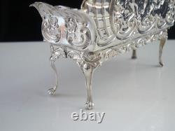 Sterling Silver Miniature Sofa Settee, Dolls House Furniture, Birmingham 1903