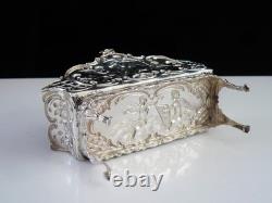 Sterling Silver Miniature Sofa Settee, Dolls House Furniture, Birmingham 1903