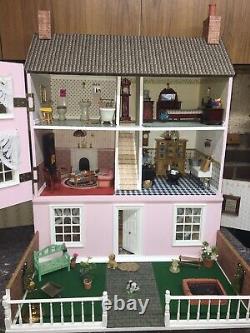 Stunning 3 Storey Victorian Dolls House Fully Furnished With Extras