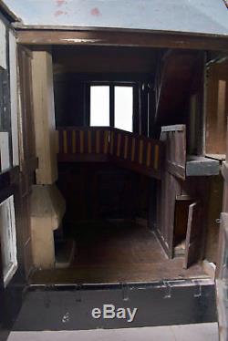 Stunning Antique Hand Made Scale Tudor Dolls House Mansion Furniture